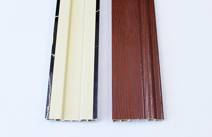 Brown plain spc pvc skirting boards