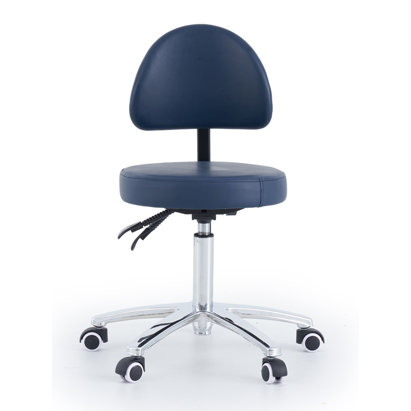 Round stool with backrest