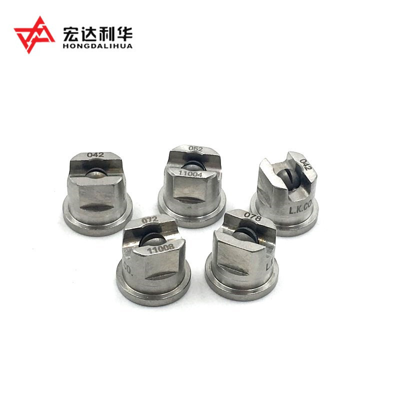 Tungsten Carbide Flat Fan Spray Tip Nozzles With High Resistance