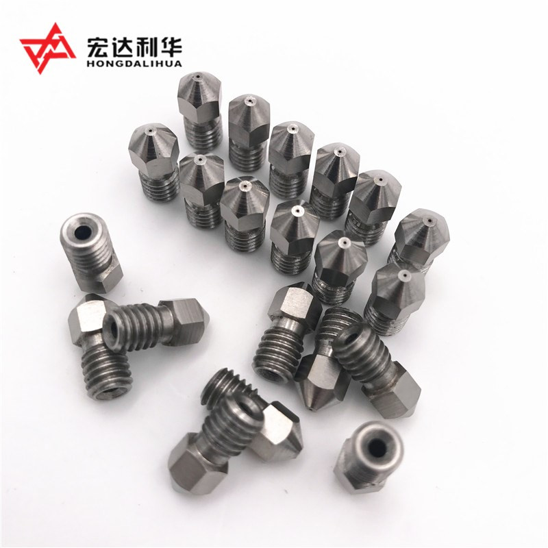 High Purity Tungsten Carbide HRA89 3D Printer Extruder Nozzles With Different Orifice