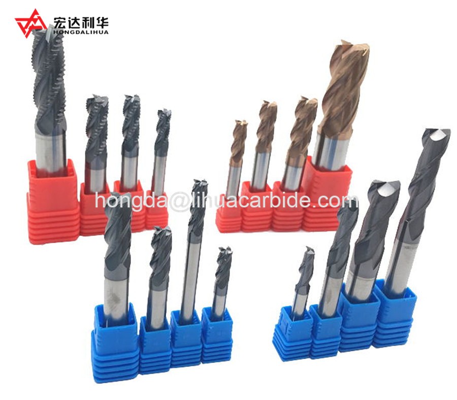 OEM Factory 4 Flutes Tungsten Carbide Endmills With AITIN Coated Carbide End Mills