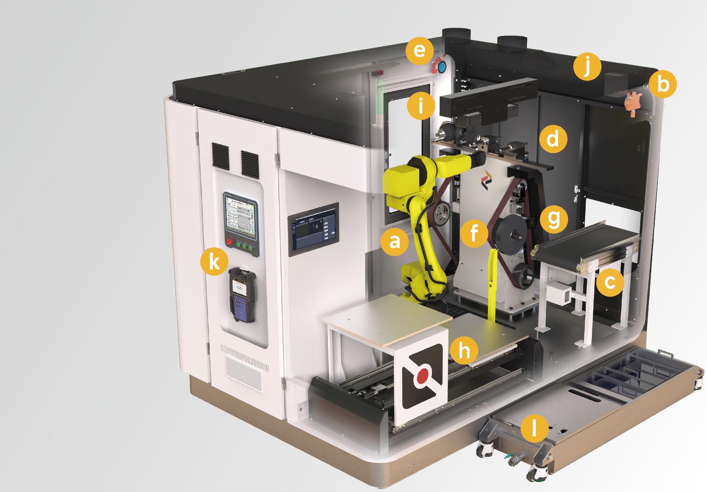 Compact Robotic Deburring and Grinding Workstation for Small Die Castings up to 400T
