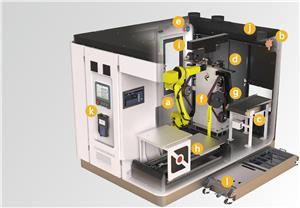 Compact Robotic Deburring and Grinding Workstation for Small Die Castings up to 400T