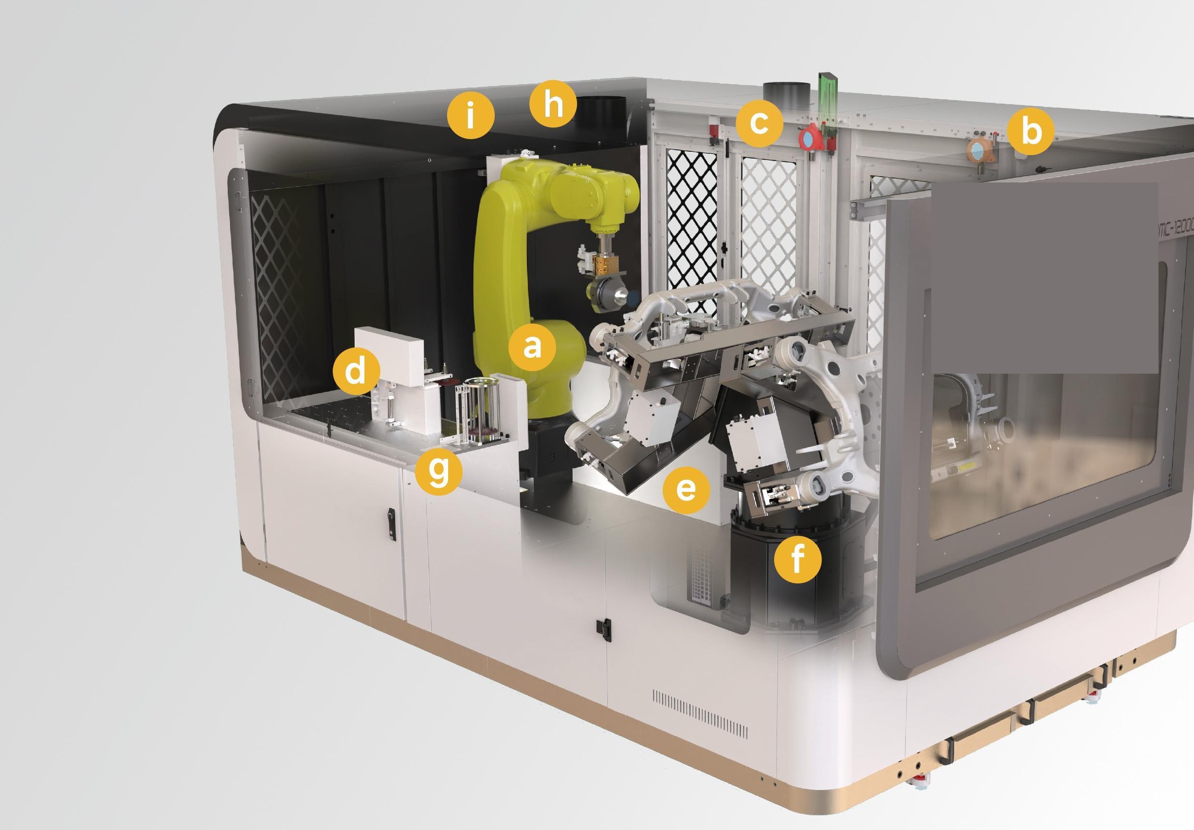 Heavy-Duty Robotic Deburring Workstation for Mega-Casting Blanks