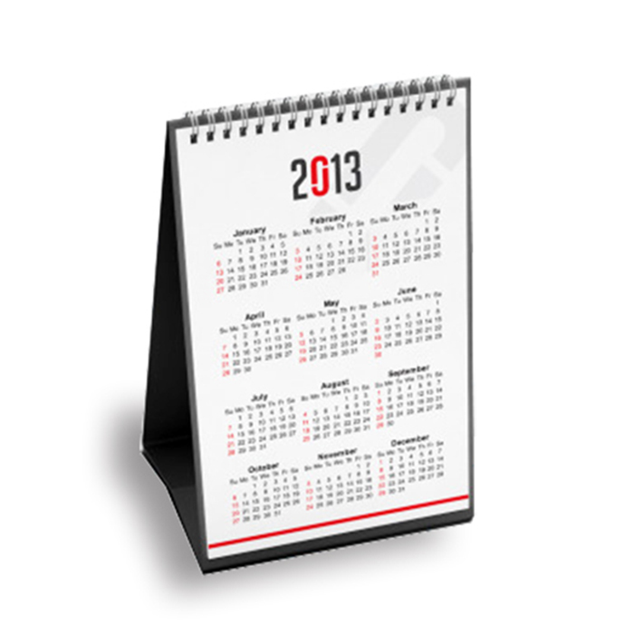 Custom Printing Spiral Desk Photo Calendar