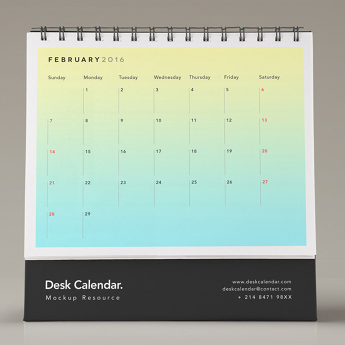Customized Offset Paper Desktop Pocket Calendar