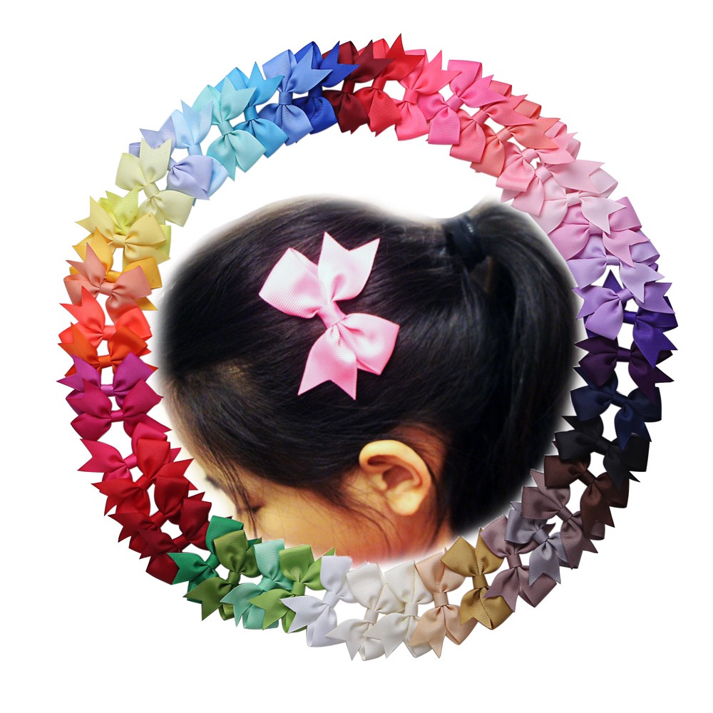 Wholesale Ribbon Bow Boutique Girls Hair Bows With Clips
