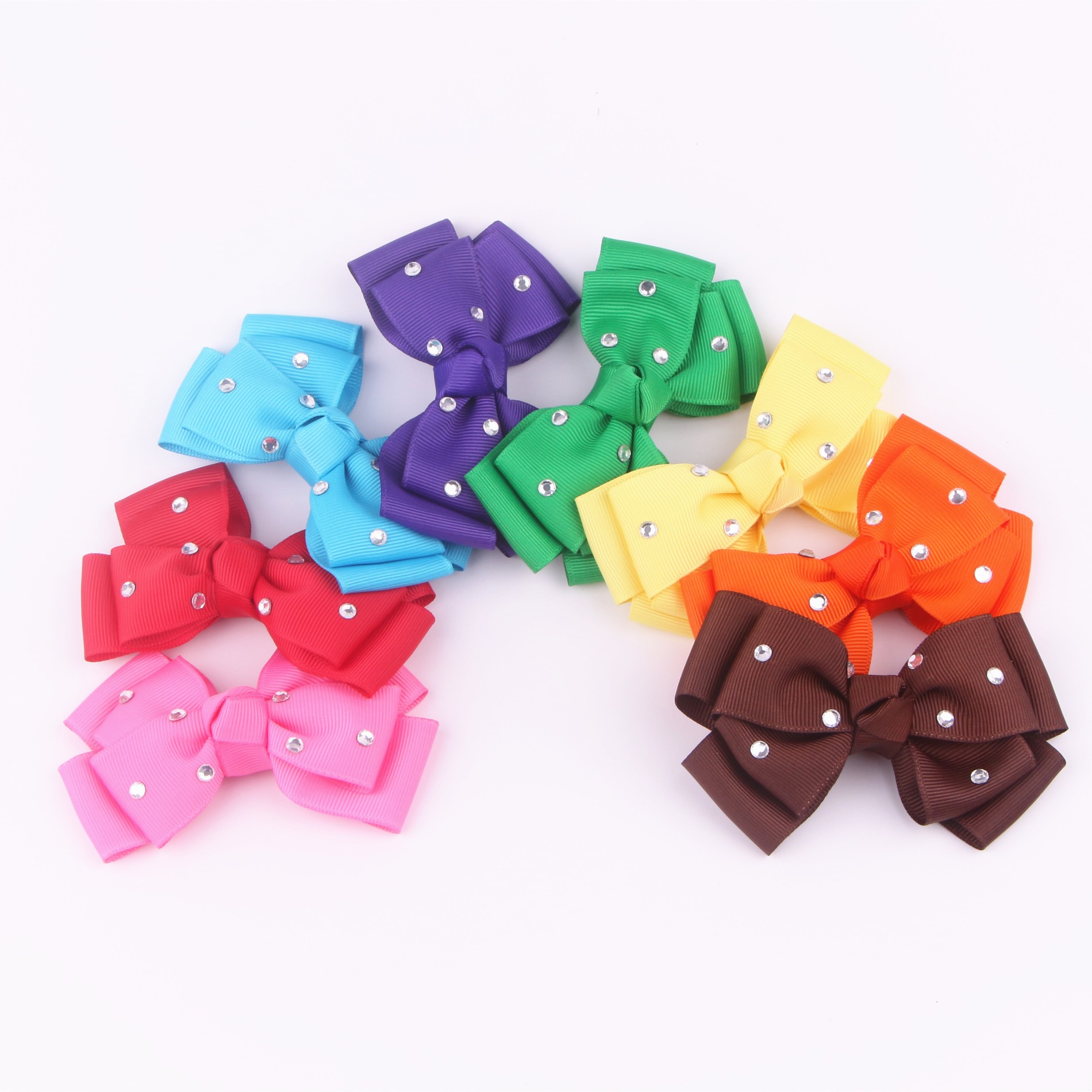 Wholesale Ribbon Bow Boutique Girls Hair Bows With Clips