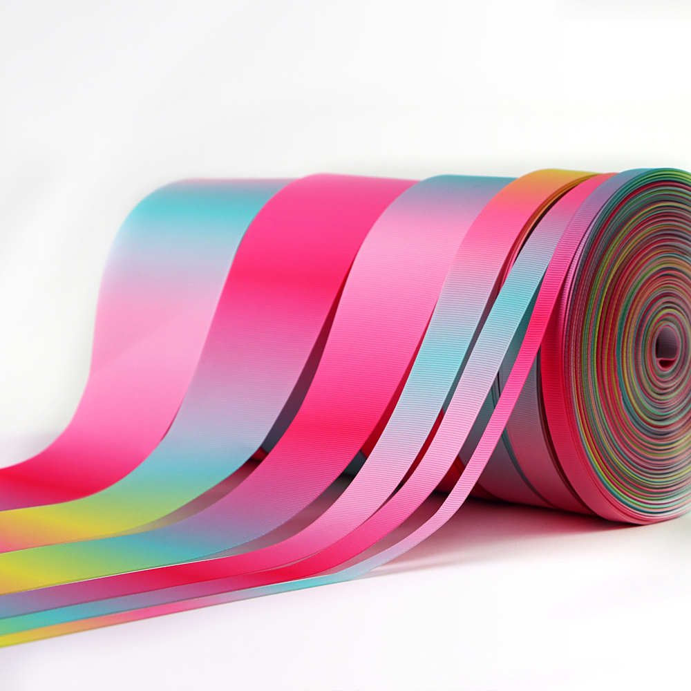 Großhandel Multicolor Farbverlauf Ripsband 50 Yards