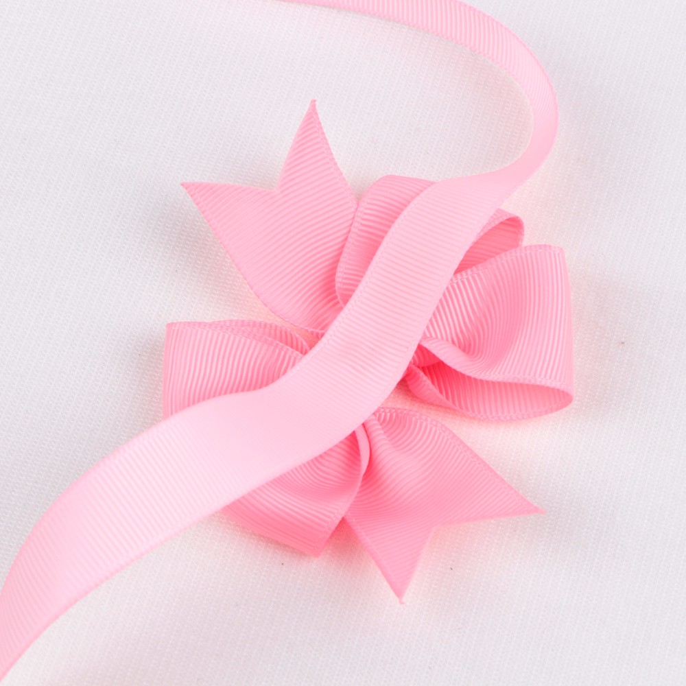 Custom pink ribbon bows grosgrain ribbon packaging boxes ribbon