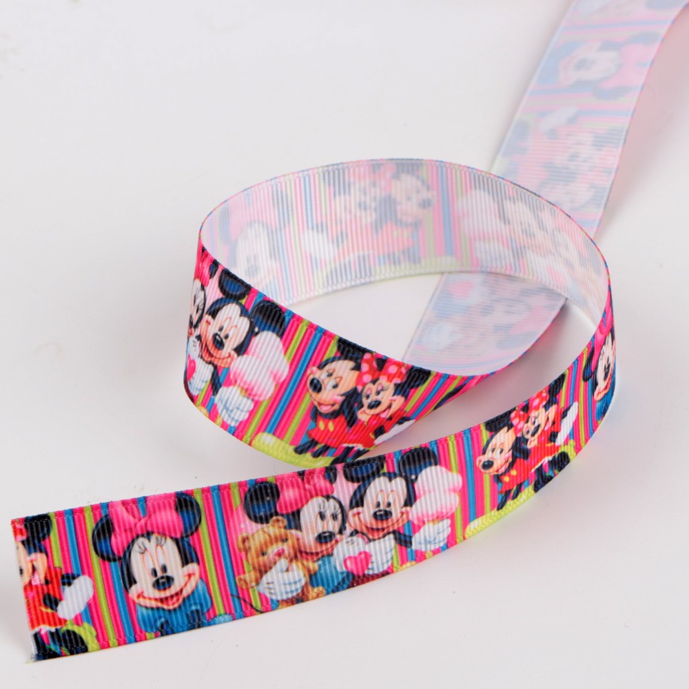 Roll packing single face printed ribbon with mickey pattern Manufacturers, Roll packing single face printed ribbon with mickey pattern Factory, Supply Roll packing single face printed ribbon with mickey pattern