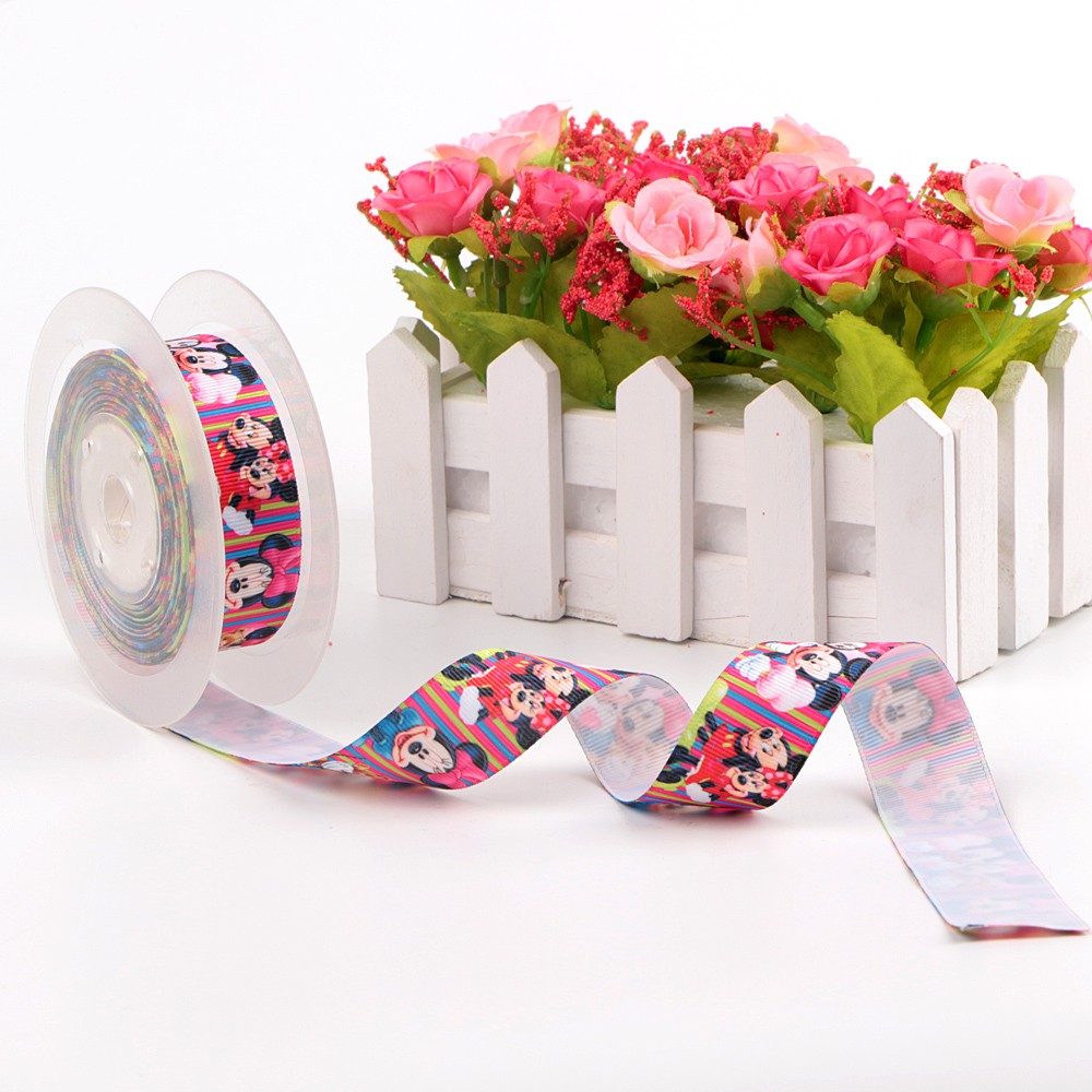 Roll packing single face printed ribbon with mickey pattern Manufacturers, Roll packing single face printed ribbon with mickey pattern Factory, Supply Roll packing single face printed ribbon with mickey pattern