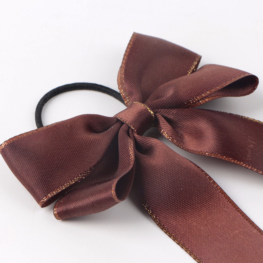 Wholesale Pre-tied Satin Ribbon Bow with Elastic Loop For Bottle Packing