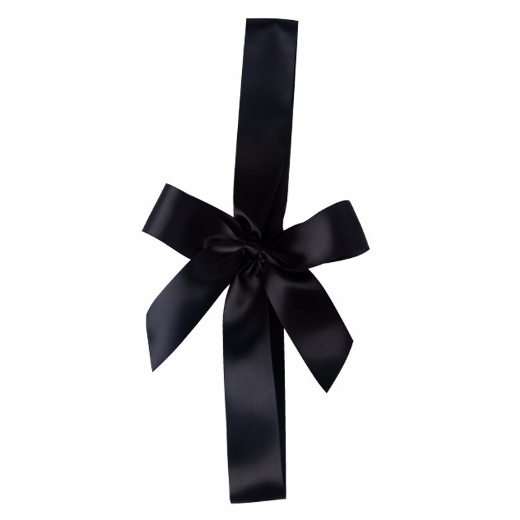 Custom foldable paper gift bags ribbon black present ribbon bow