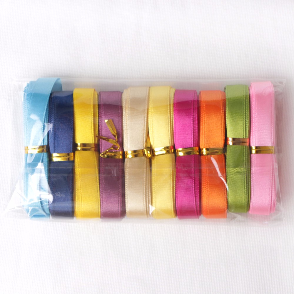 Wholesale 9mm satin ribbon navy blue 10colors suit custom ribbon