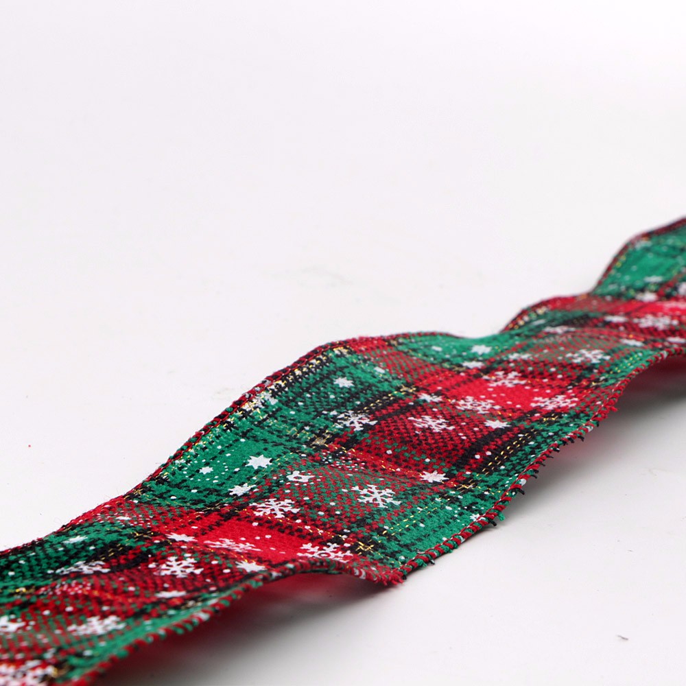 2.5 inch Burlap ribbon,burlap printed ribbon,ribbon for Christmas