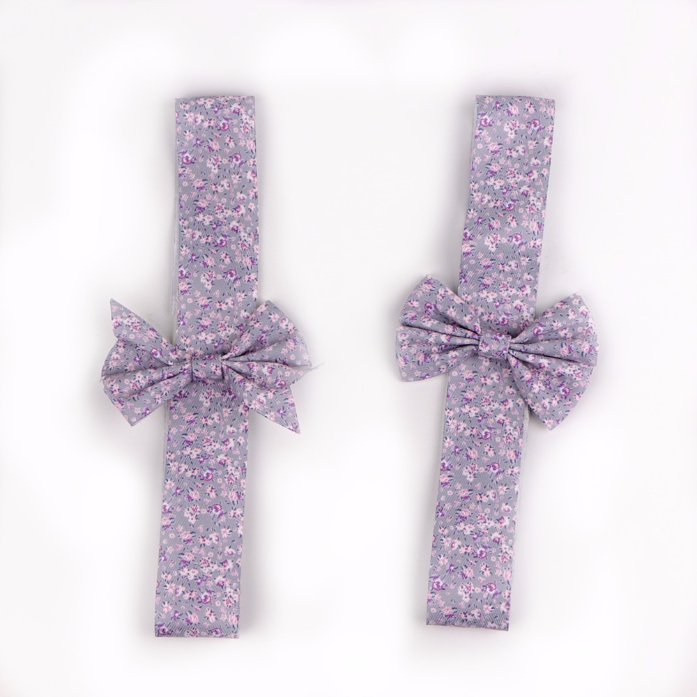 Grosgrain ribbon printed with floral pattern bows for gift box packaging