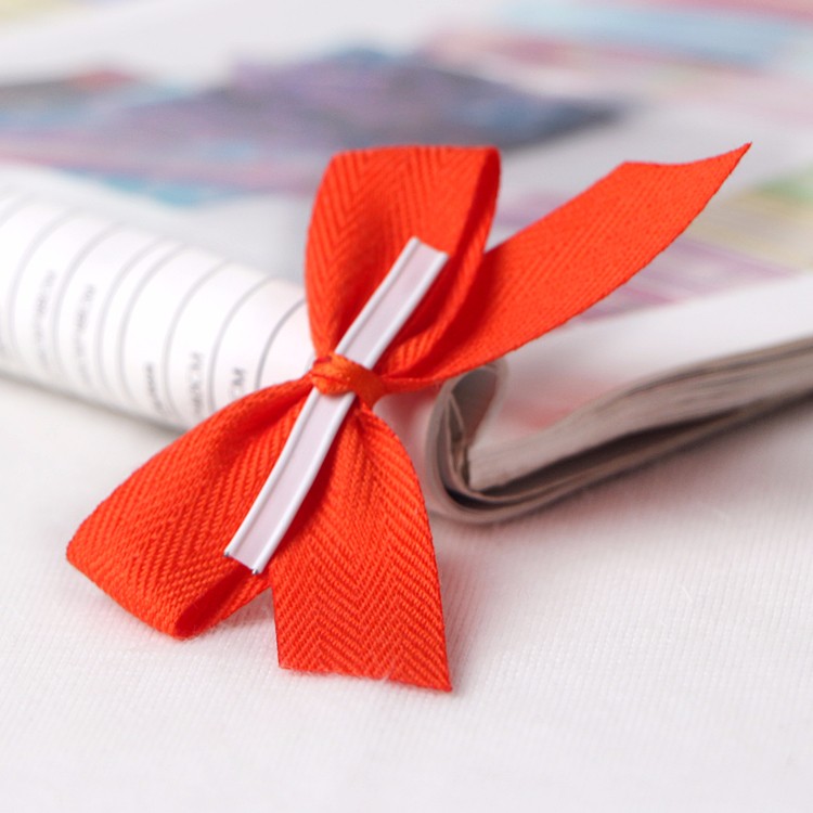 Premade red color ribbon bow gift wrap ribbon for bows decoration