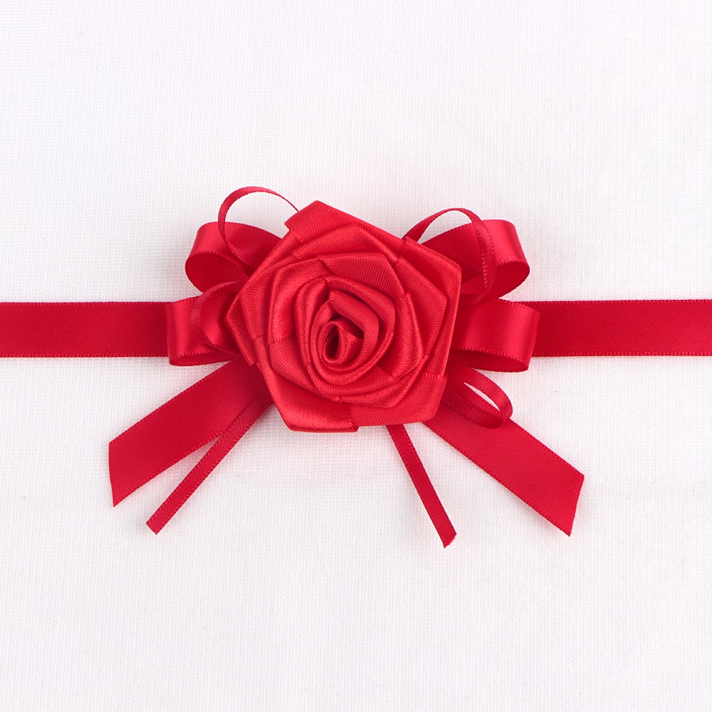 Satin premade packaging ribbon and bows gift bow making for box