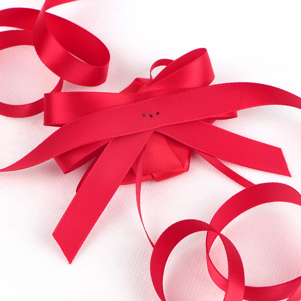 Satin premade packaging ribbon and bows gift bow making for box