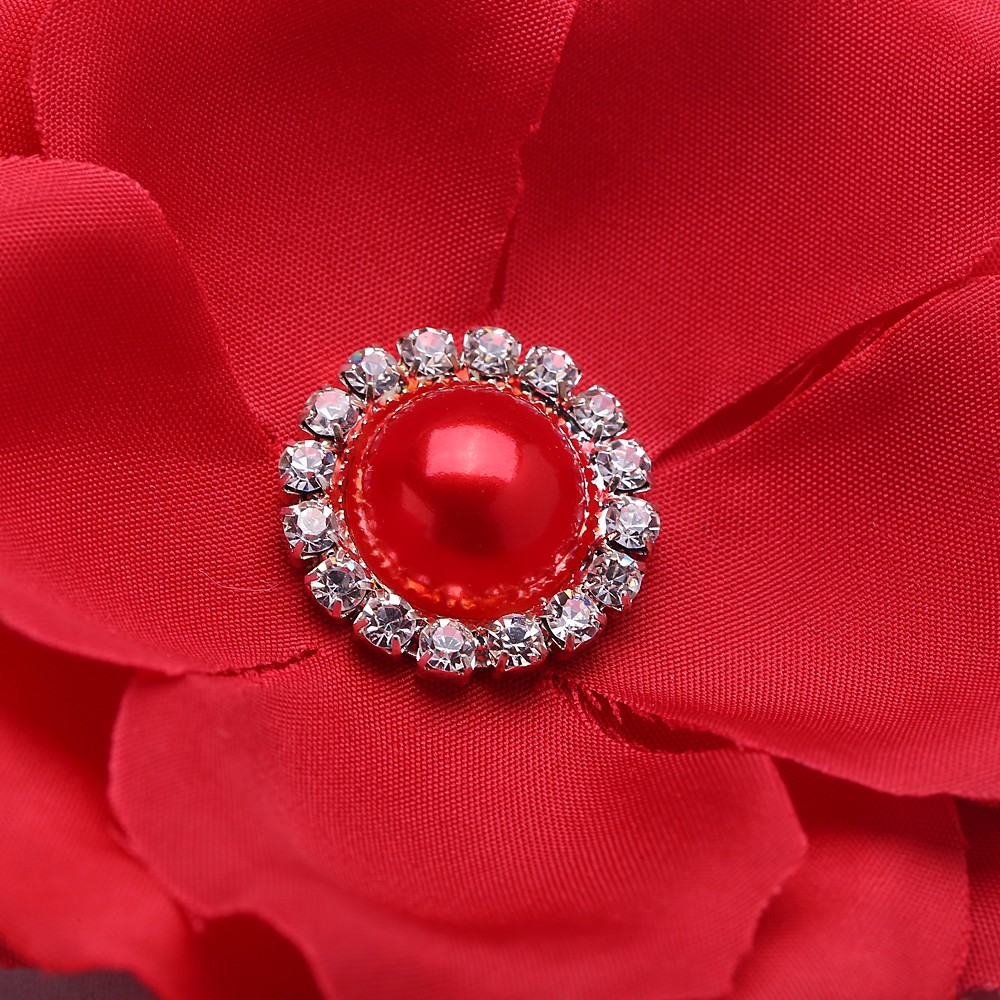 Satin ribbon brooch flowers for women