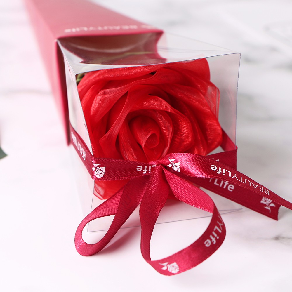 Ribbon flowers fake rose floral for Valentine's Day