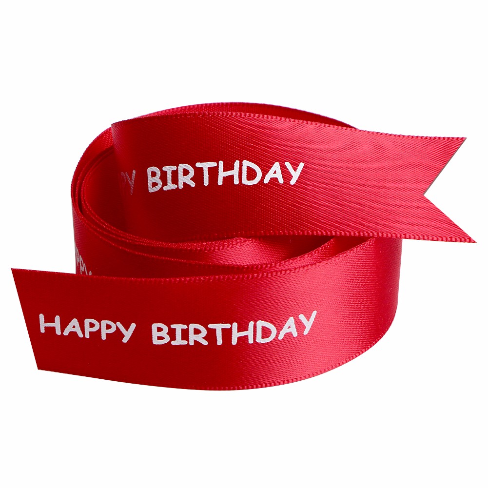 Happy birthday celebration satin printed ribbon from China manufacturer Manufacturers, Happy birthday celebration satin printed ribbon from China manufacturer Factory, Supply Happy birthday celebration satin printed ribbon from China manufacturer