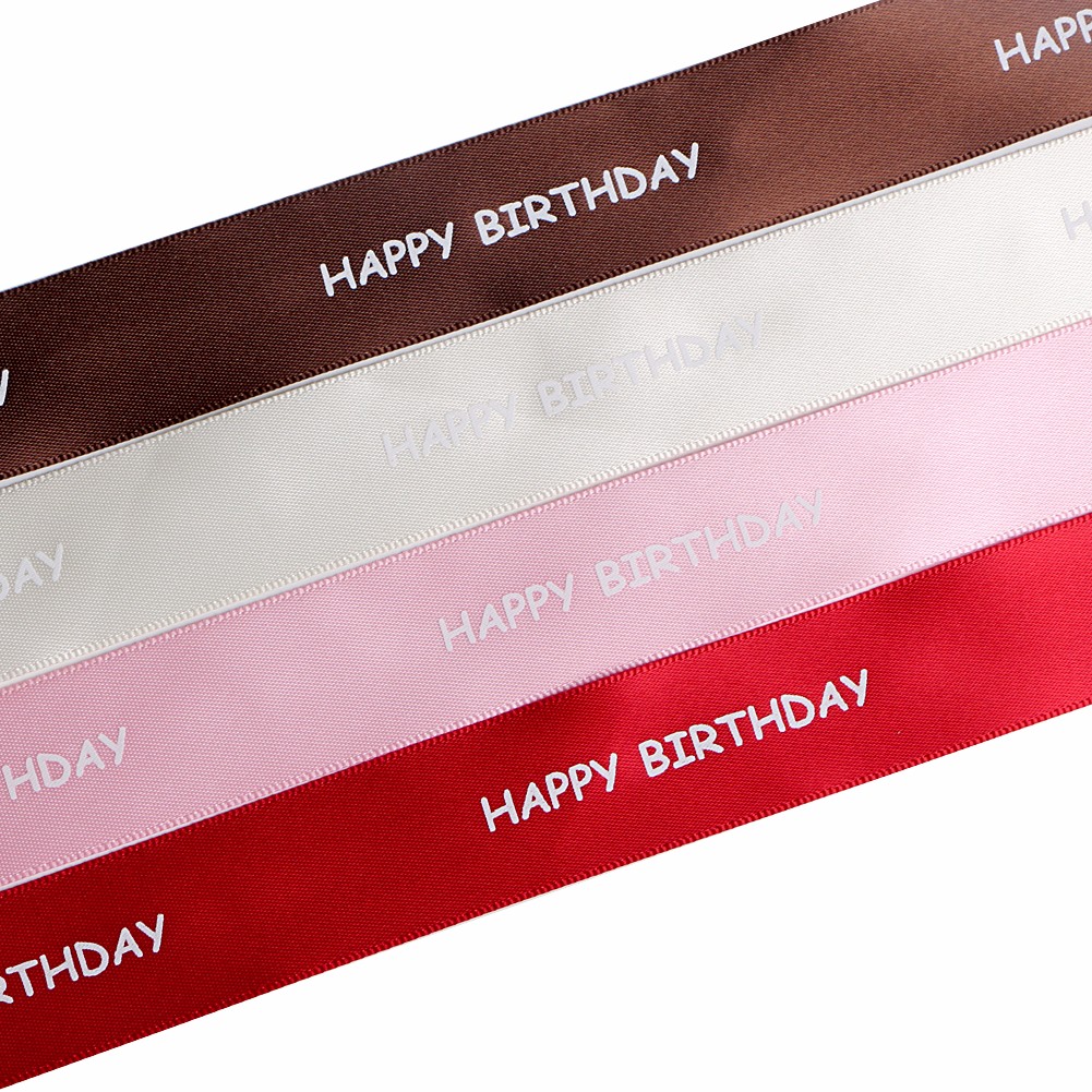 Happy birthday celebration satin printed ribbon from China manufacturer Manufacturers, Happy birthday celebration satin printed ribbon from China manufacturer Factory, Supply Happy birthday celebration satin printed ribbon from China manufacturer