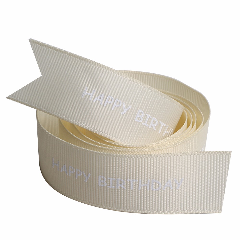 Single face print grosgrain ribbon for birthday wishes