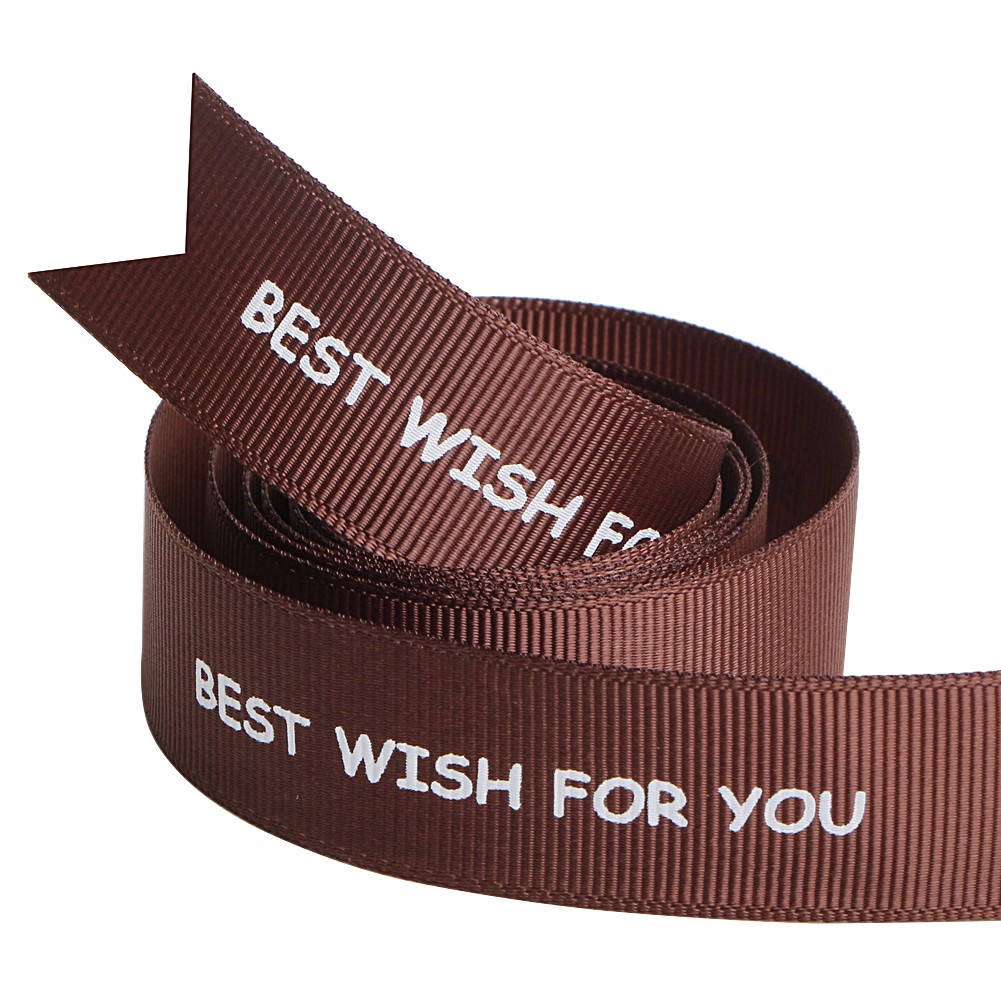Single face print grosgrain ribbon for birthday wishes