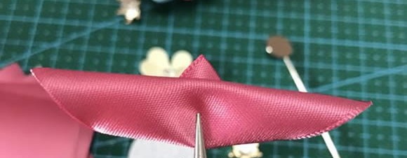 brooch by satin ribbon