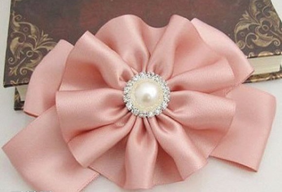 Homemade ribbon flower