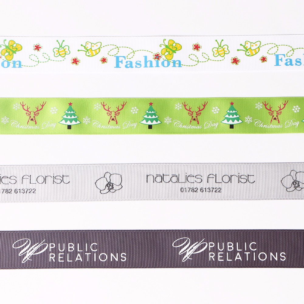 Wholesale custom printed grosgrain ribbon supplier