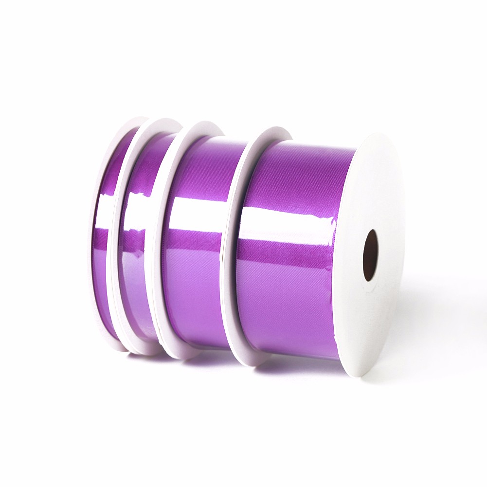 Китай Фиолетовый цвет оптом атласная лента двухсторонняя, производитель