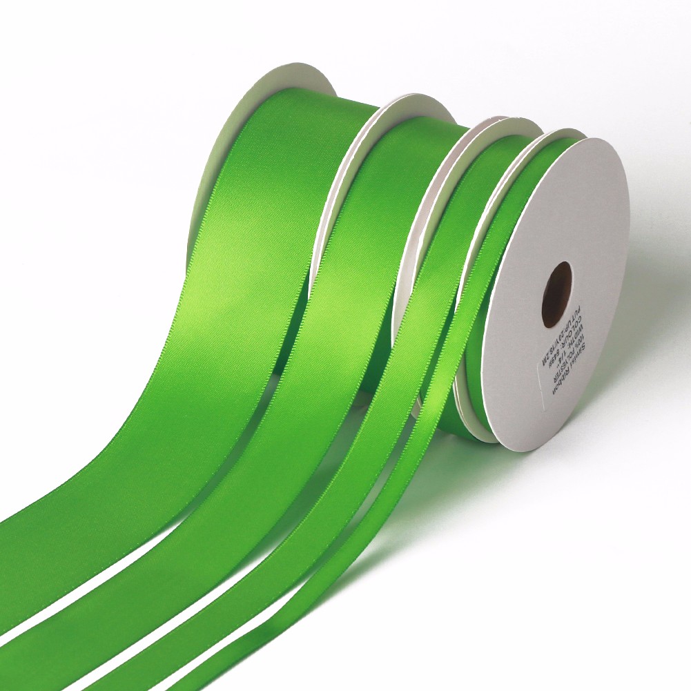 Double faced green satin ribbon supllier ribbon for sale