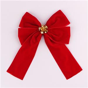 Christmas bows custom velvet ribbon bow for festival celebration