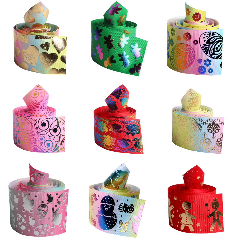 hot stamping grosgrain ribbon