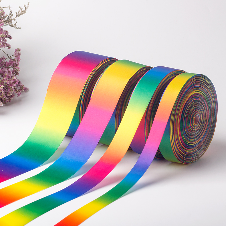 grosgrain rainbow ribbon