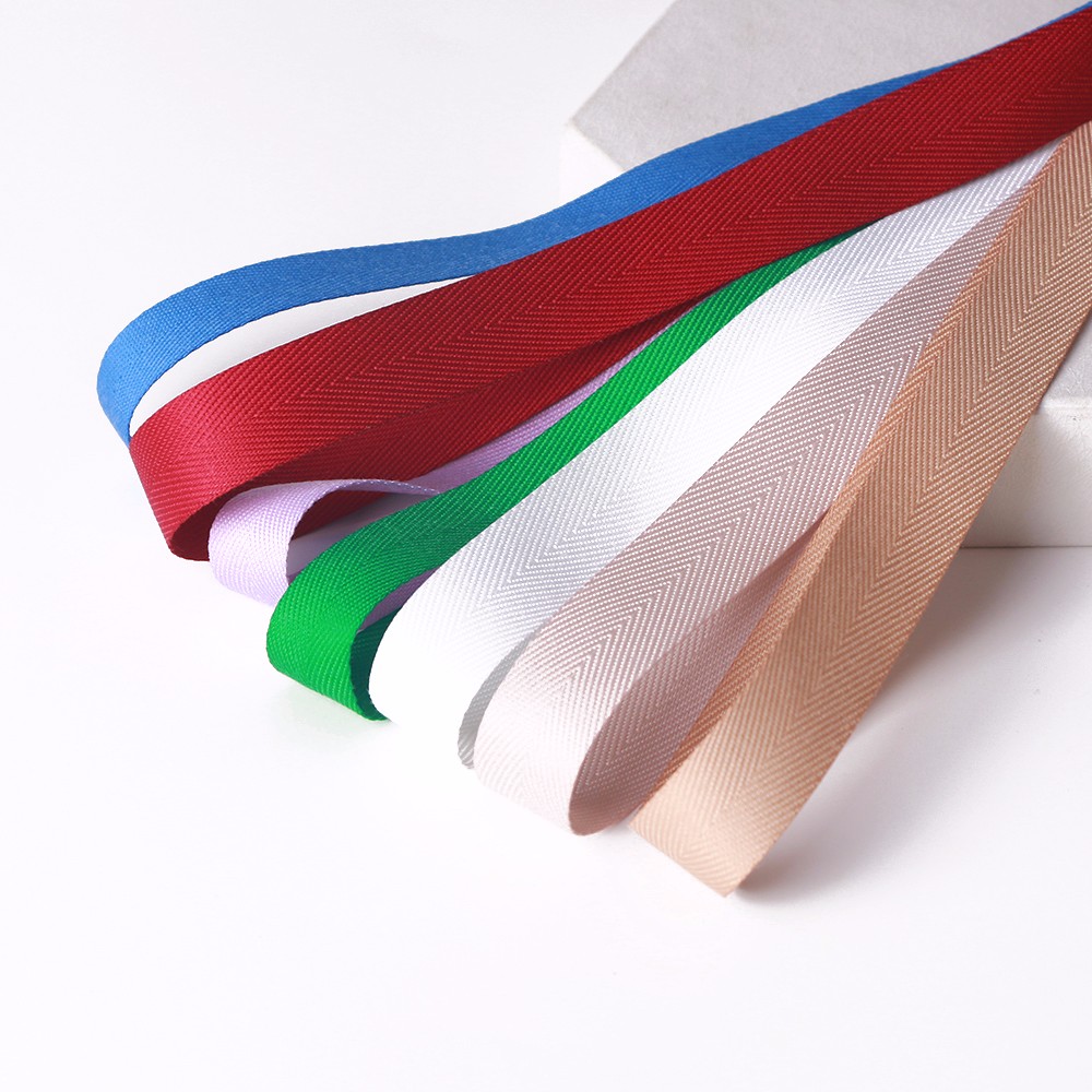 Grey polyester herringbone ribbon 10mm ribbon wholesale