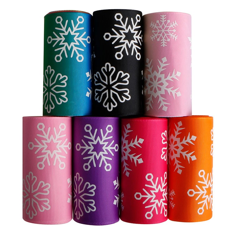 Weihnachtsband in dunklen benutzerdefinierte Grosgrain gedrucktes Band glühen