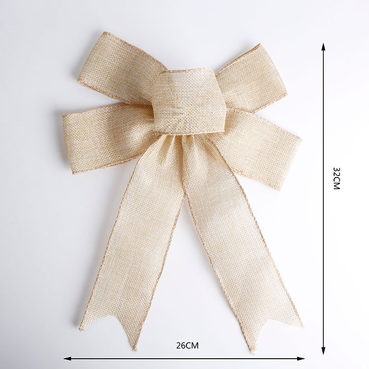 large Natural Burlap Jute Burlap Bow