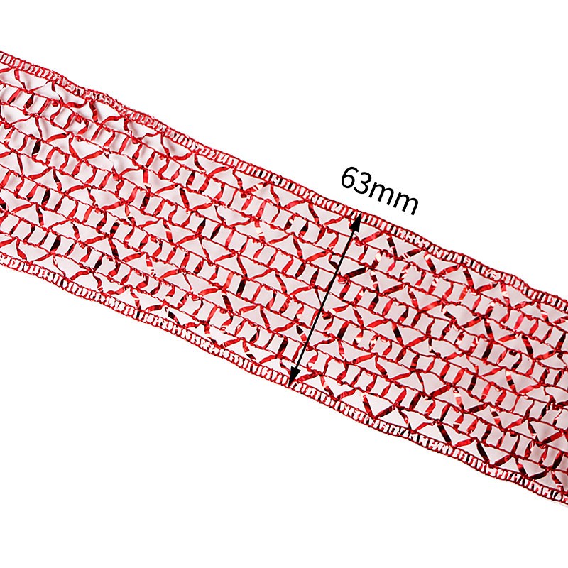 wired organza Ribbon,organza Ribbon 63mm,red organza ribbon