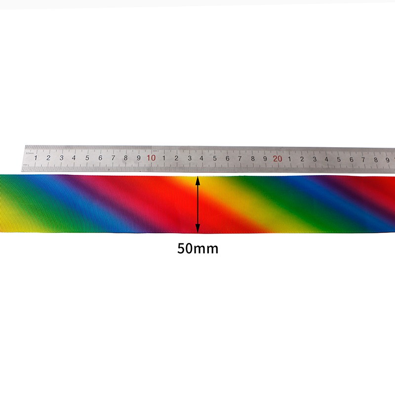 custom rainbow ribbon,grosgrain rainbow ribbon,grosgrain printed ribbon