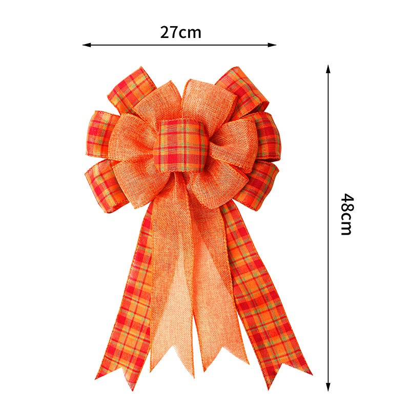pre made Christmas bow,burlap ribbon bow,Christmas decorative bow