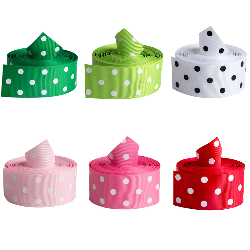 38mm Polyester Polka Dot Ripsband