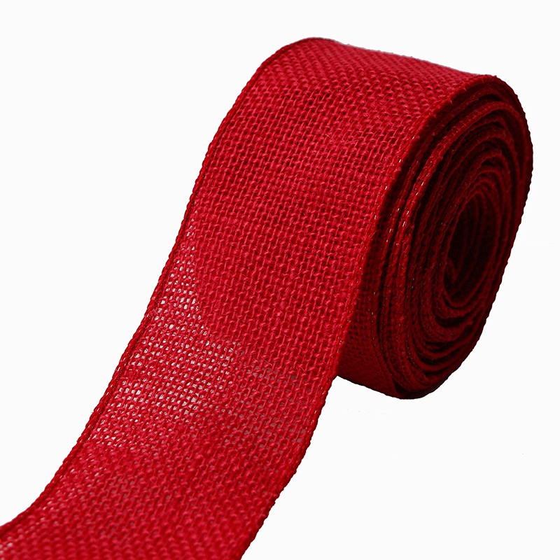 Solid color burlap ribbon