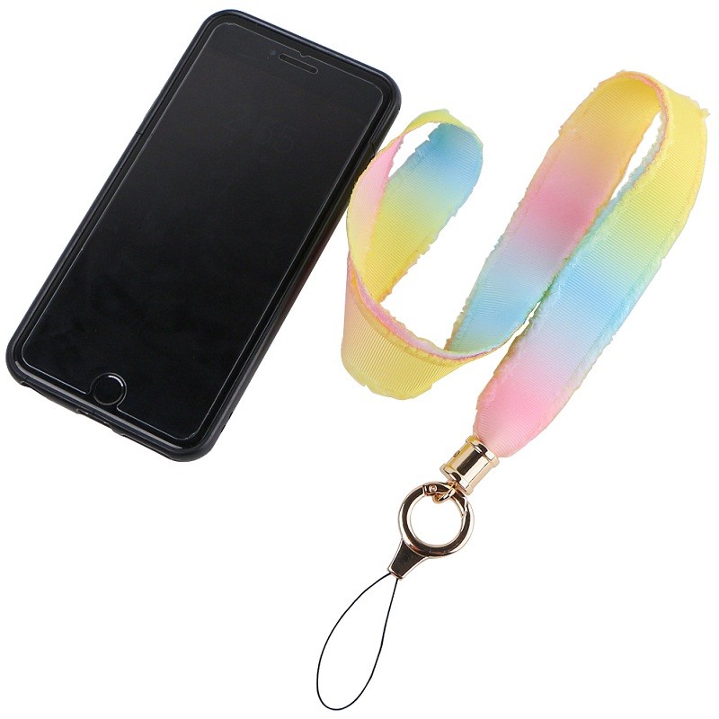 Custom ribbon lanyard,ribbon for mobile phone,ribbon lanyard for mobile decoration