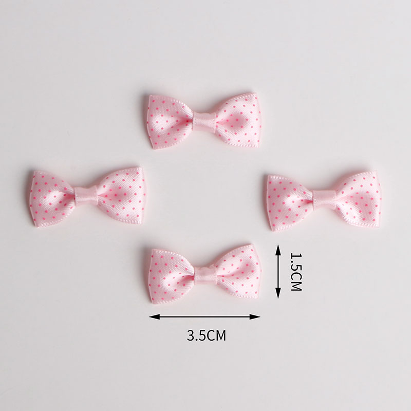 polka dot satin ribbon bow