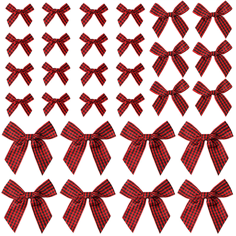 plaid ribbon bow