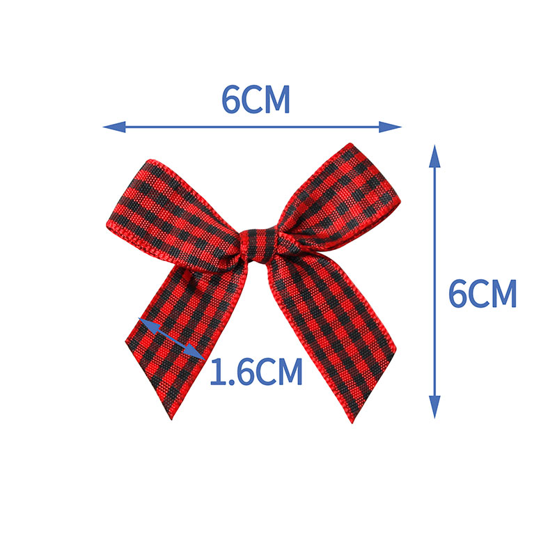 mini checkered ribbon bow
